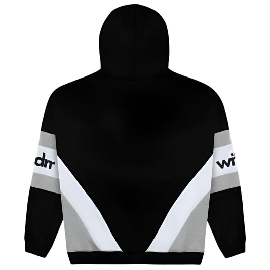 WNDRR Junction Panel Mens Hoodie - Black