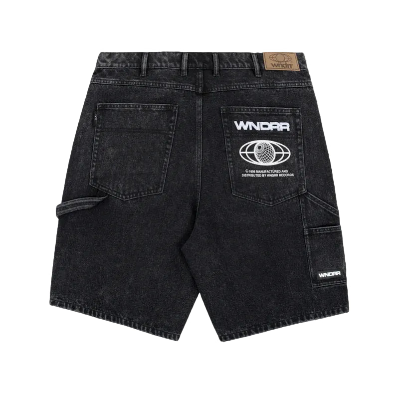 WNDRR Booster Mens Denim Short - Washed Black