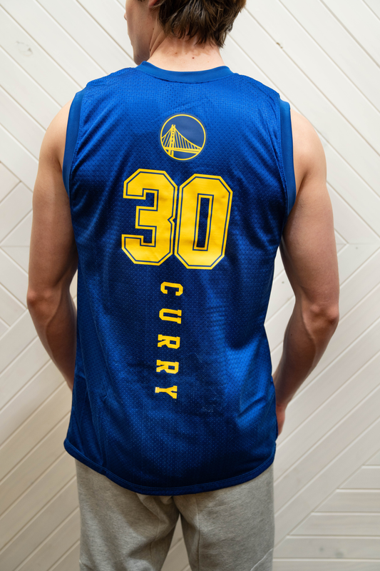 OUTER STUFF Golden State Warriors Stephen Curry Mens Jersey - Blue/Yellow