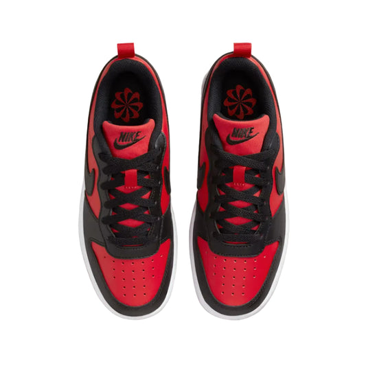 NIKE Court Borough Recraft Youth Low Shoe - University Red/White/Black