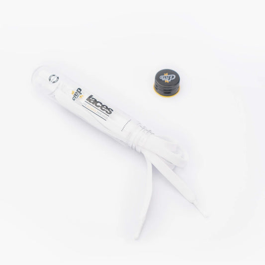 CREP Pre-Treated Flat Shoe Laces - Ice White