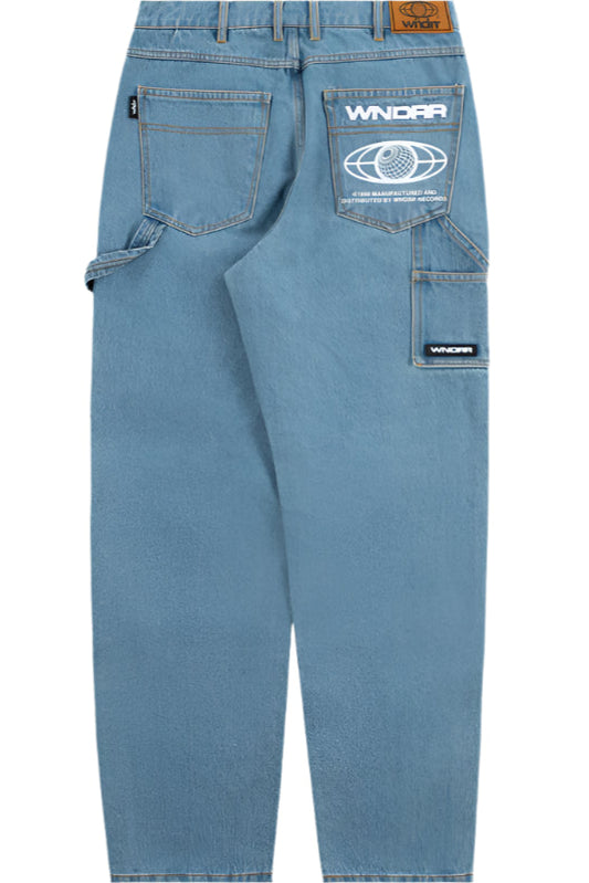 WNDRR Booster Carpenter Mens Jean - Washed Blue
