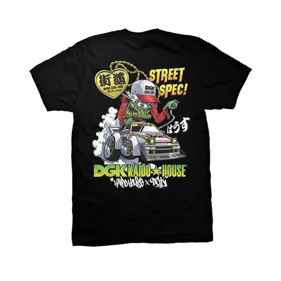 DGK x Kaido House Wide Open Tee - Black