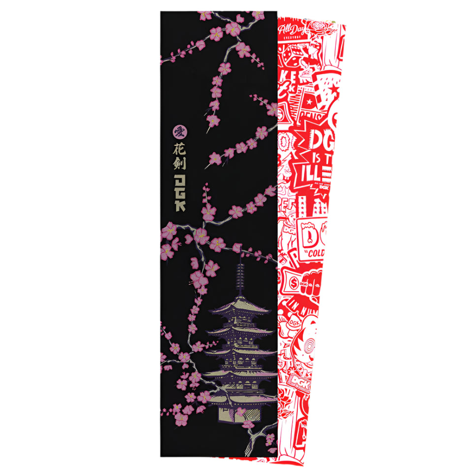 DGK Haiku 9 Inch Skateboard Grip Tape Sheet - Black/Multi