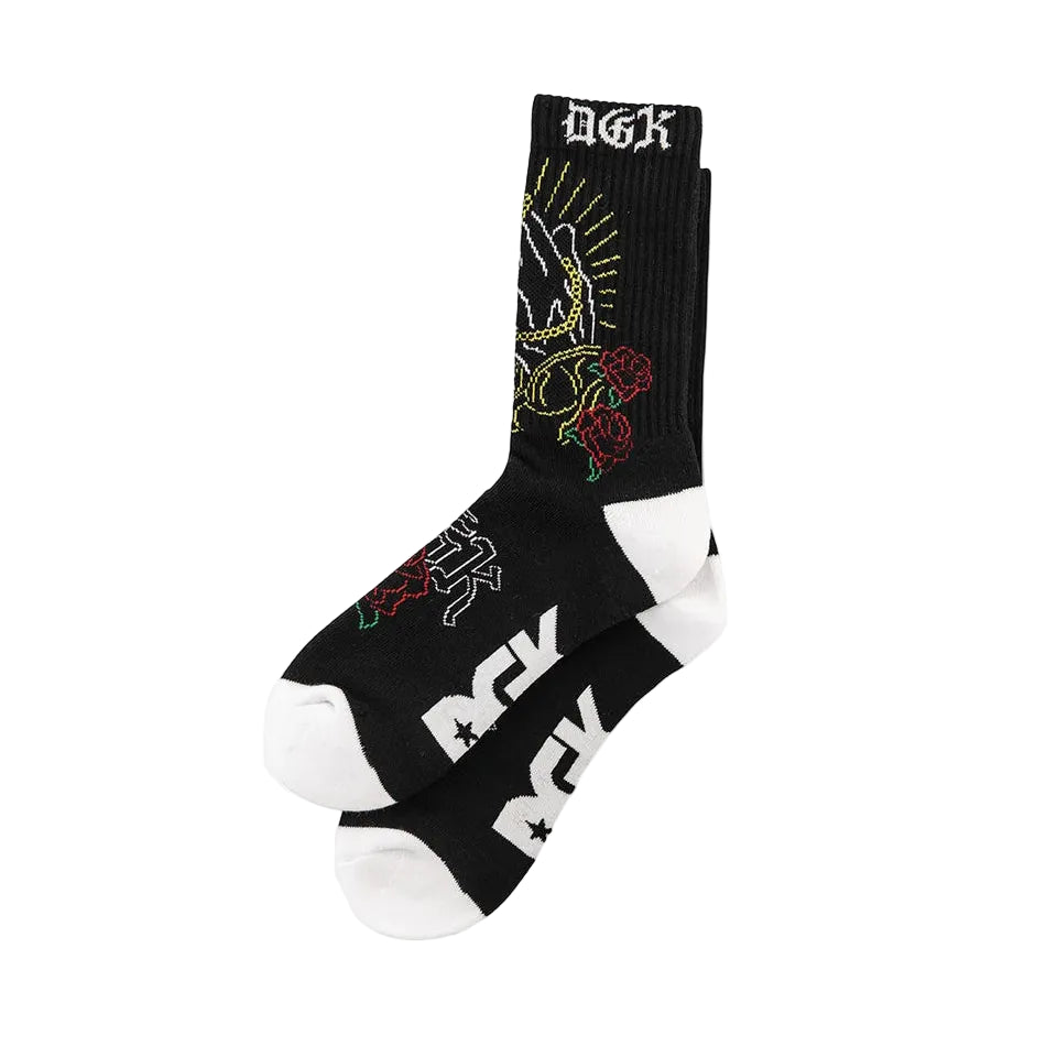 DGK Deus 1pk Crew Socks - Black