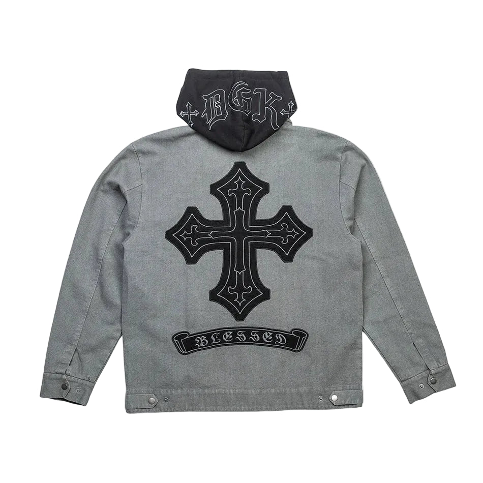 DGK Noble Hooded Work Jacket - Washed Black