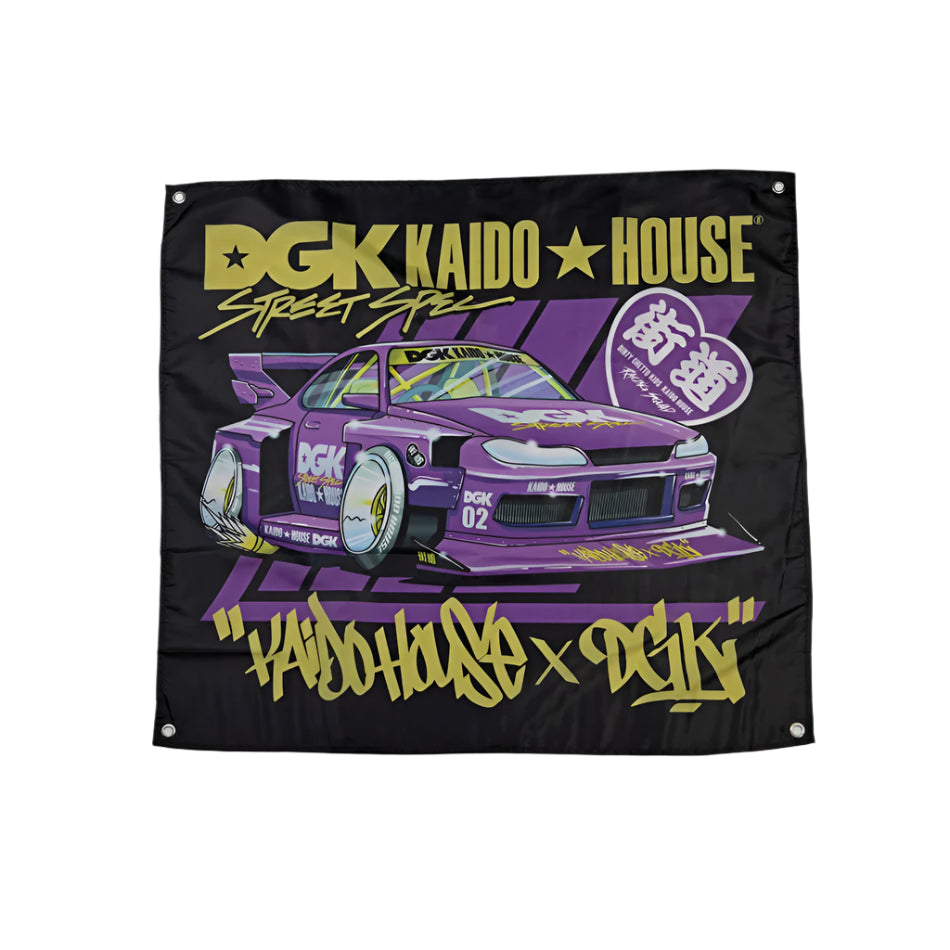 DGK x Kaido House Roulette Racer Wall Banner - Black