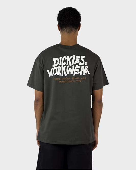 DICKIES Workwear 450 Mens Relaxed Fit Tee - Dark Olive