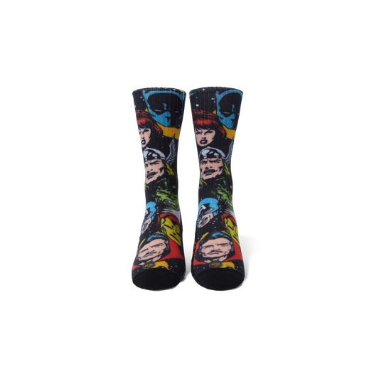 HUF Galactic Heads 1pk Socks - Black