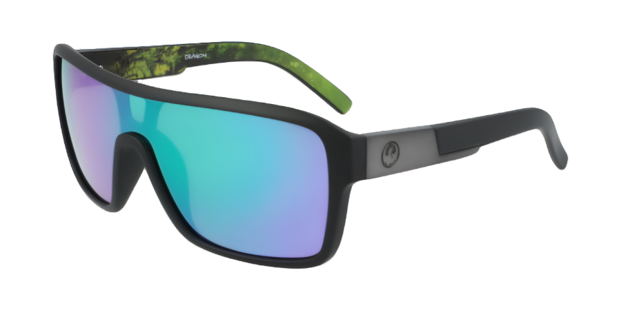 DRAGON The Jam Remix Sunglasses - Matte Black/Terrafirma/LL Green Ion - VENUE.