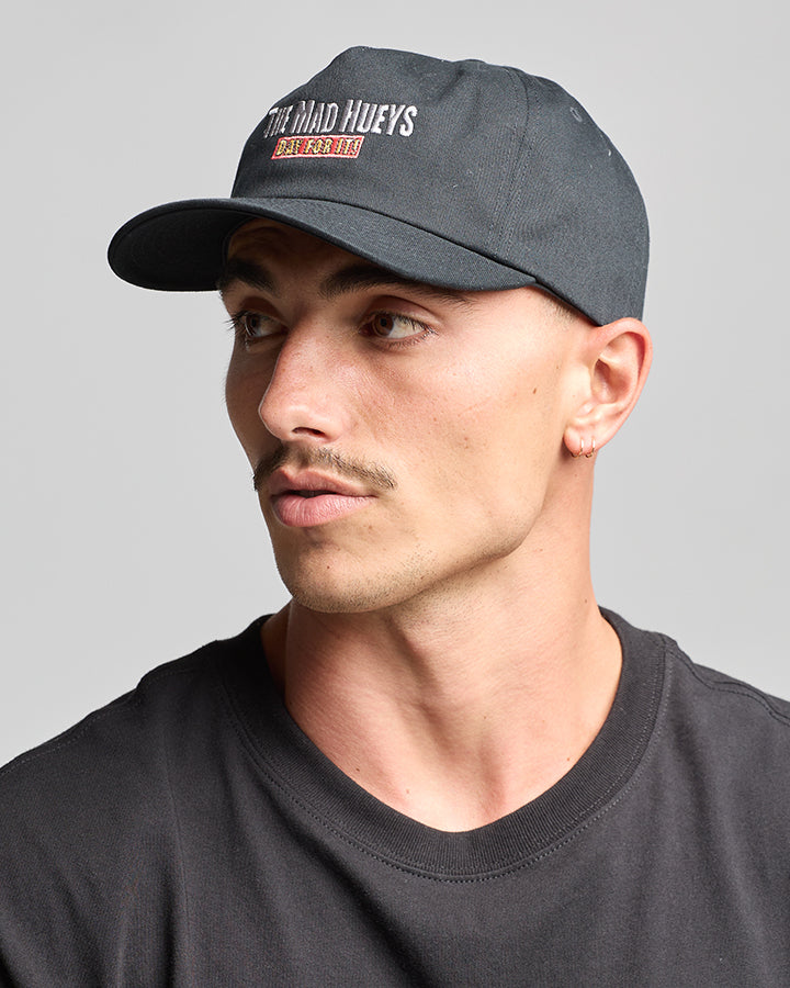 THE MAD HUEYS Day For It Unstructured Snapback Cap - Black