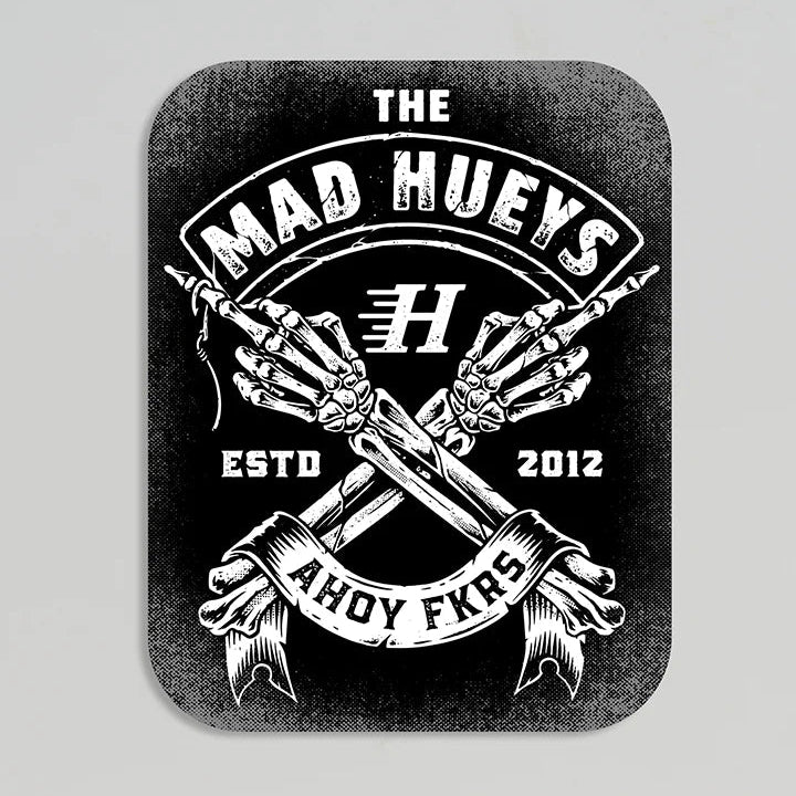 THE MAD HUEYS Fkrs Ahoy Sticker - Black