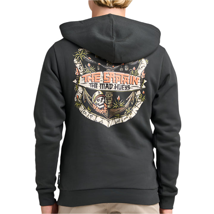 THE MAD HUEYS The Tiki Captain Youth Hoodie - Vintage Black