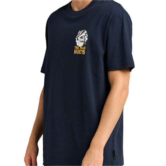 THE MAD HUEYS Ship For Brains Mens Tee - Navy
