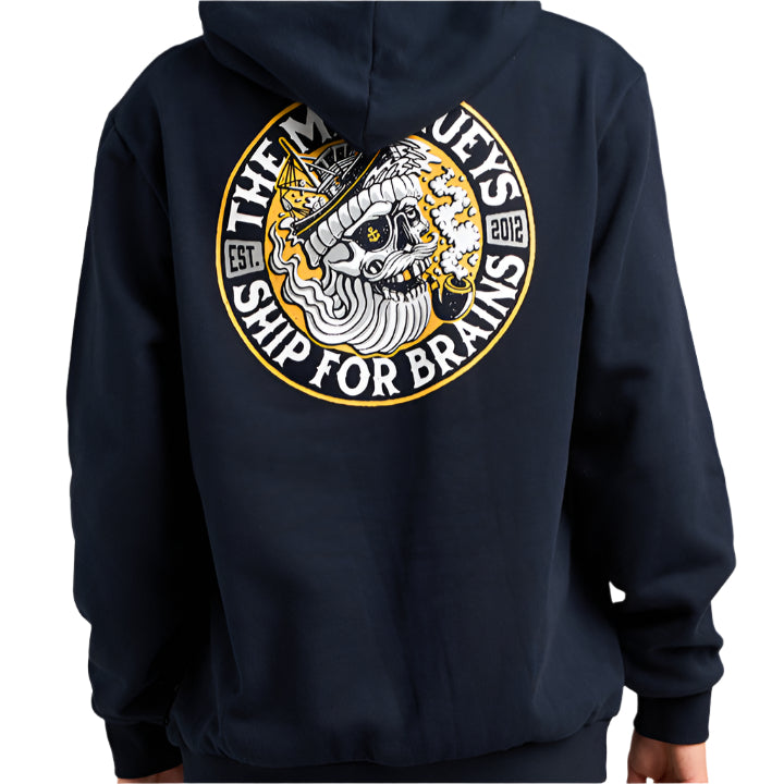 THE MAD HUEYS Ship For Brains Mens Hoodie - Navy