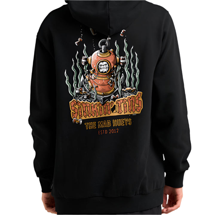 THE MAD HUEYS Sinkin Tins Mens Hoodie - Black