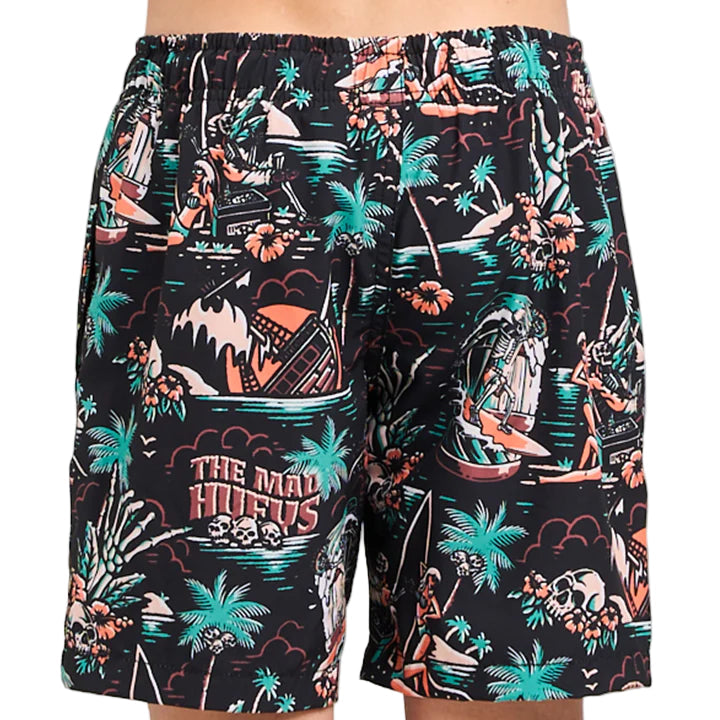 THE MAD HUEYS She'll Be Right 15" Volley Youth Short - Black