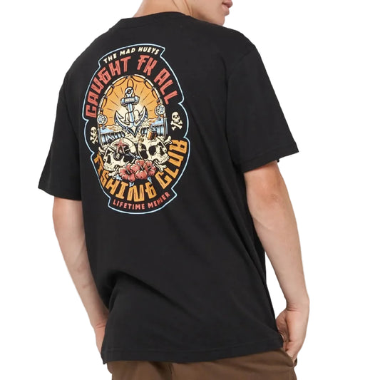 THE MAD HUEYS Caught Fk Skull Tee - Black