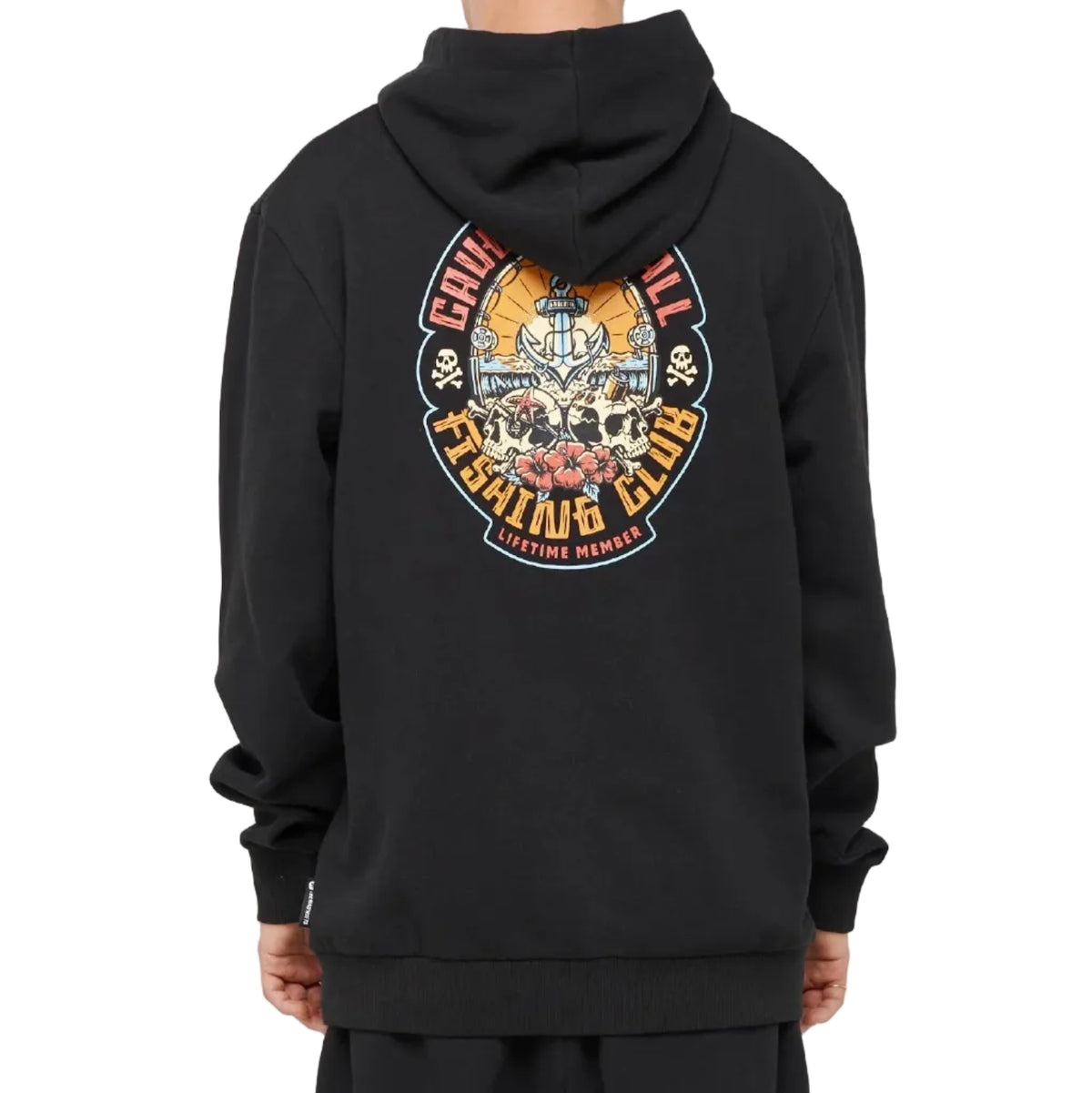 THE MAD HUEYS Caught Fk Skull Hoodie - Black