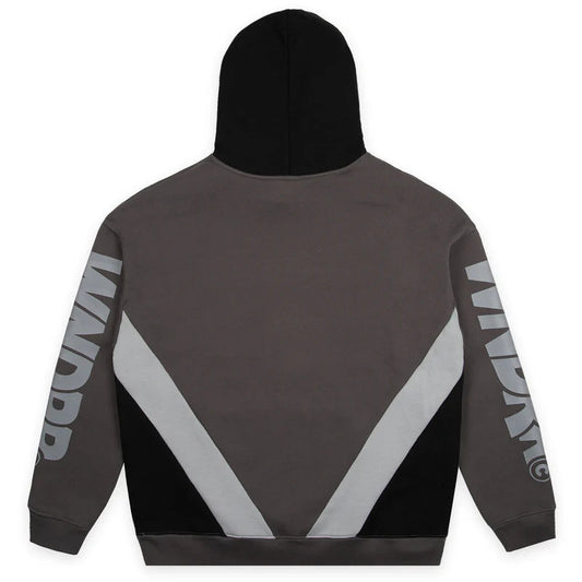 WNDRR Privacy Mens Panel Hoodie - Grey/Black