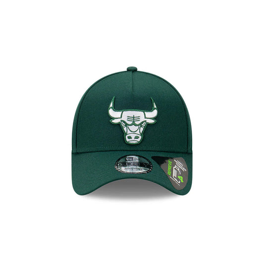 NEW ERA Chicago Bulls Repreve 9FORTY A-Frame Snapback Cap - Dark Green