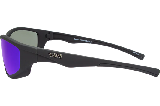 SIN Jagger Polarised Sunglasses - Rubber Black/Blue