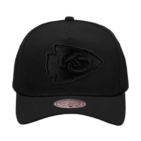 MITCHELL & NESS Kansas City Chiefs Pro Pinch Front Snapback Cap - Black/Black