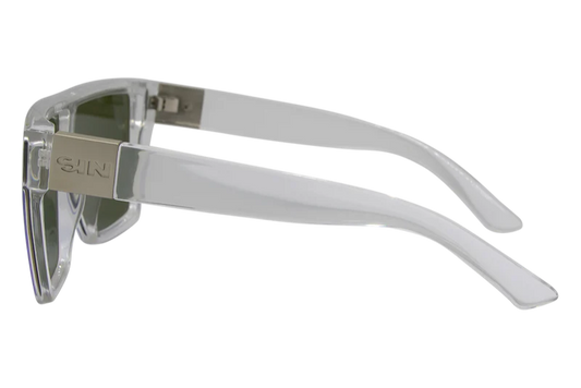 SIN Loose Cannon Polarised Sunglasses - Crystal/Blue