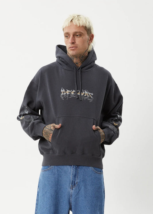 AFENDS Scorched Mens Hoodie - Charcoal