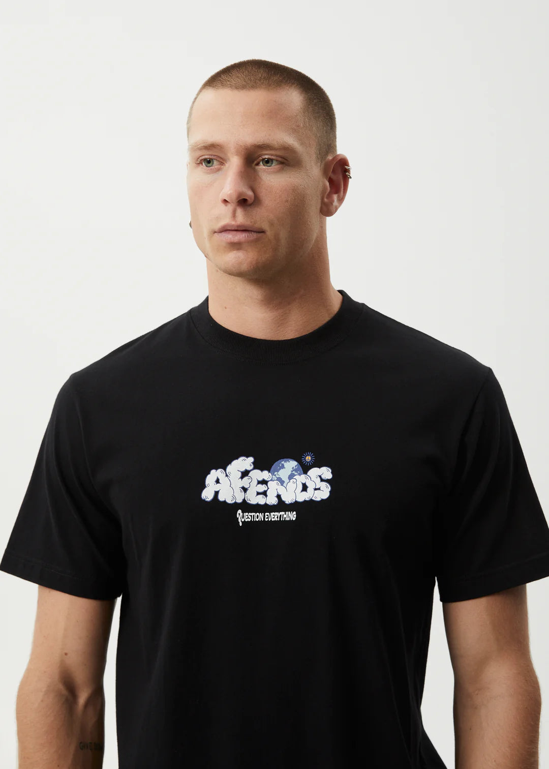 AFENDS Chem Trails Mens Retro Fit Tee - Black