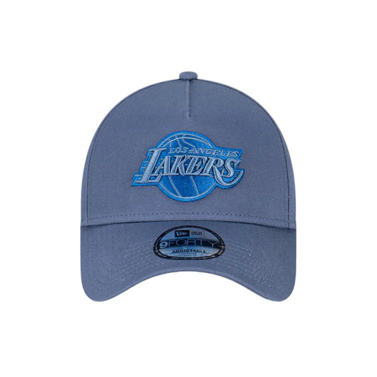 NEW ERA Los Angeles Lakers 9FORTY A-Frame Monochrome Snapback Cap - Slate/Slate