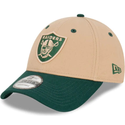 NEW ERA Las Vegas Raiders Desert Palm 9FORTY Snapback Cap - Camel/Dark Green