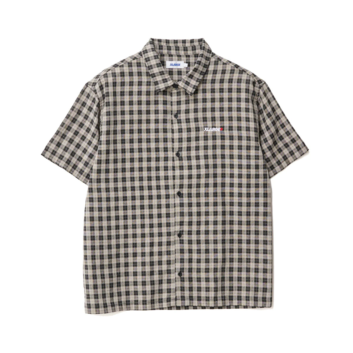 XLARGE 91 Oxford SS Mens Shirt - Tan/Black