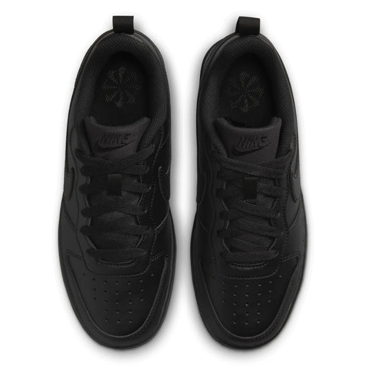 NIKE Court Borough Recraft Older Youth Low Shoe - Black/Black/Black