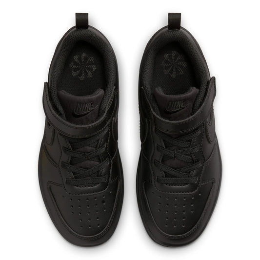 NIKE Court Borough Recraft Youth Low Shoe - Black/Black/Black