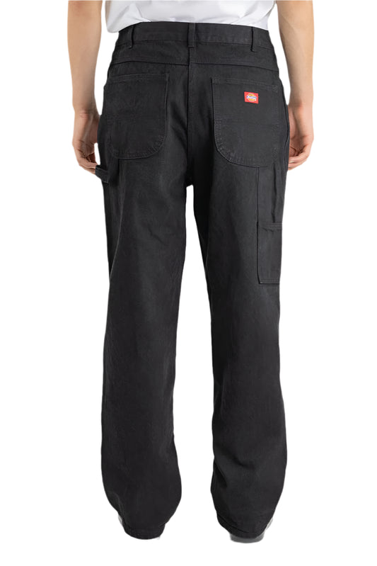 DICKIES 1939 Relaxed Fit Straight Leg Carpenter Mens Pant - Rinsed Black