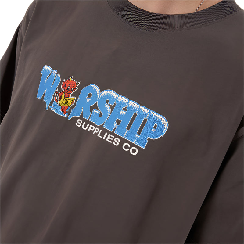 WORSHIP Be Cool Mens Tee - Worn Black