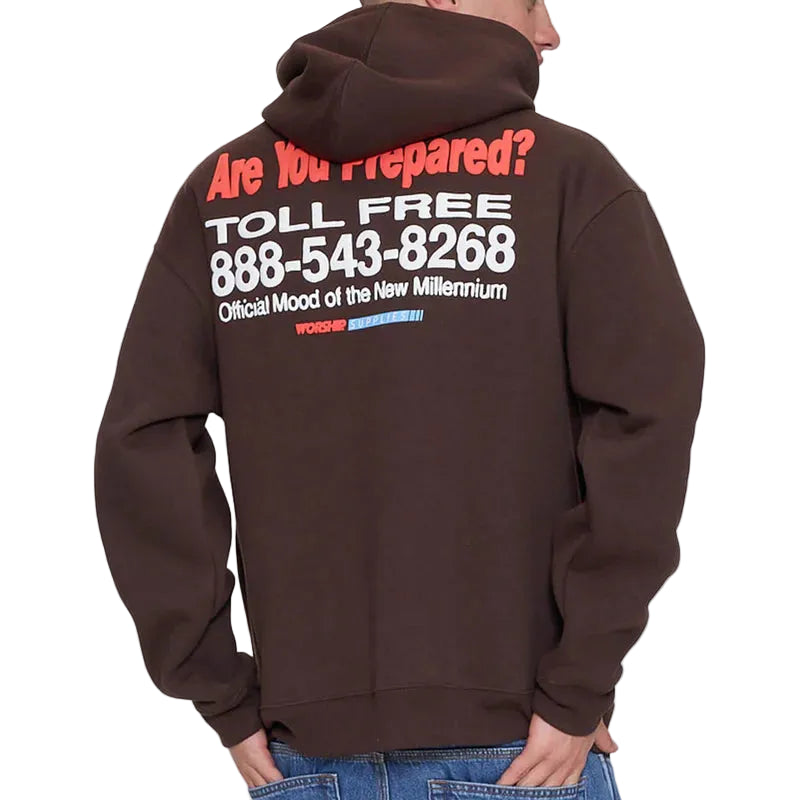 WORSHIP Preparation Mens Hoodie - Ganache