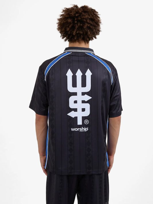 WORSHIP Fever Mens Football Jersey - Black