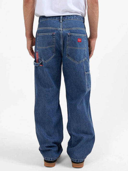 WORSHIP Playtime Carpenter Mens Jean - Worn Blue Rise