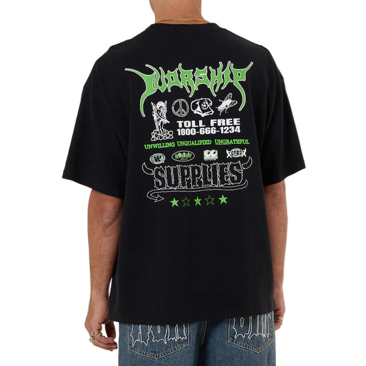 WORSHIP Logorama Oversized Mens Tee - Black