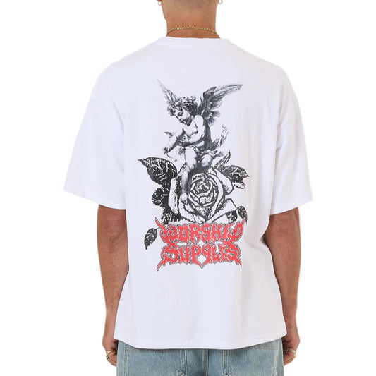 WORSHIP Perch Oversized Mens Tee - White