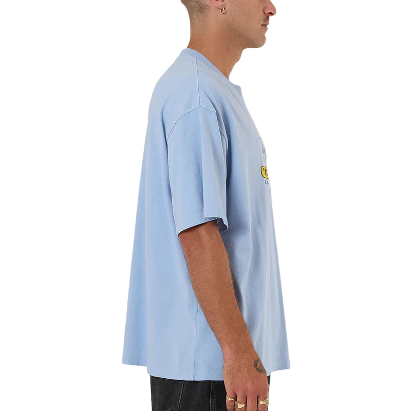 WORSHIP Home Grown Oversized Mens Tee - Bell Air Blue