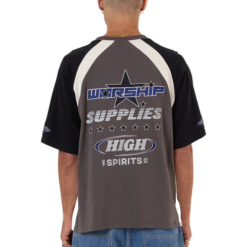 WORSHIP Shooter Oversized Raglan Mens Tee - Zine