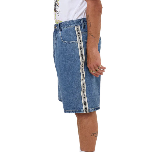 WORSHIP Pacer Big Dawg Mens Jean Short - Sky High Blue