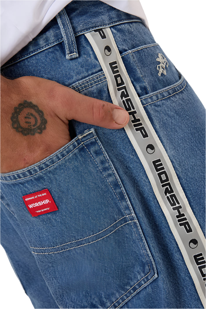 WORSHIP Pacer Big Dawg Mens Jean - Sky High Blue