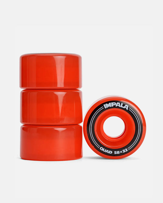 IMPALA SKATE 82A Bruiser 58mm Quad Skate Wheels - Red