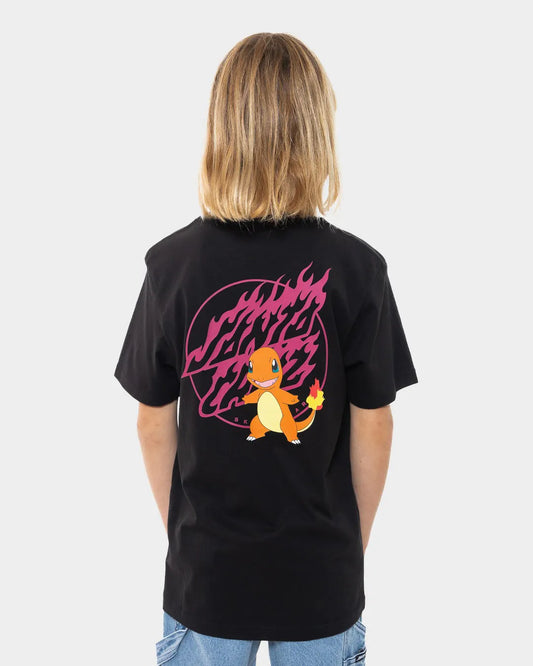 SANTA CRUZ Pokémon Fire Type 1 Youth Tee - Black