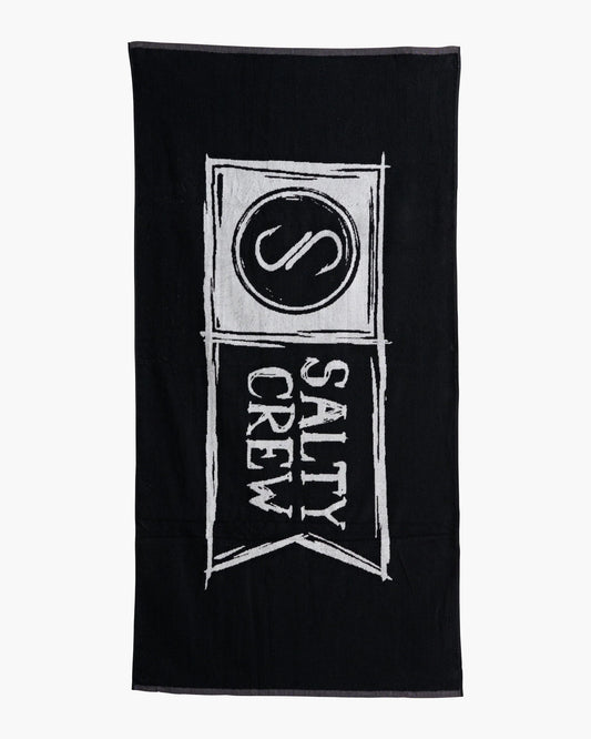 SALTY CREW Sketchy Alpha Flag Towel - Black