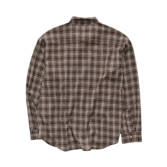 SDOUBLE Surface Plaid L/S Shirt - Brown